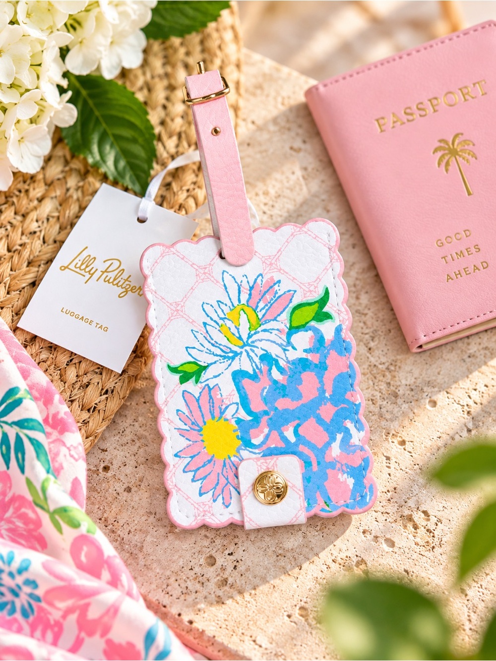 Lilly Pulitzer Scalloped Luggage Tag Lilly Garden Home NWT
